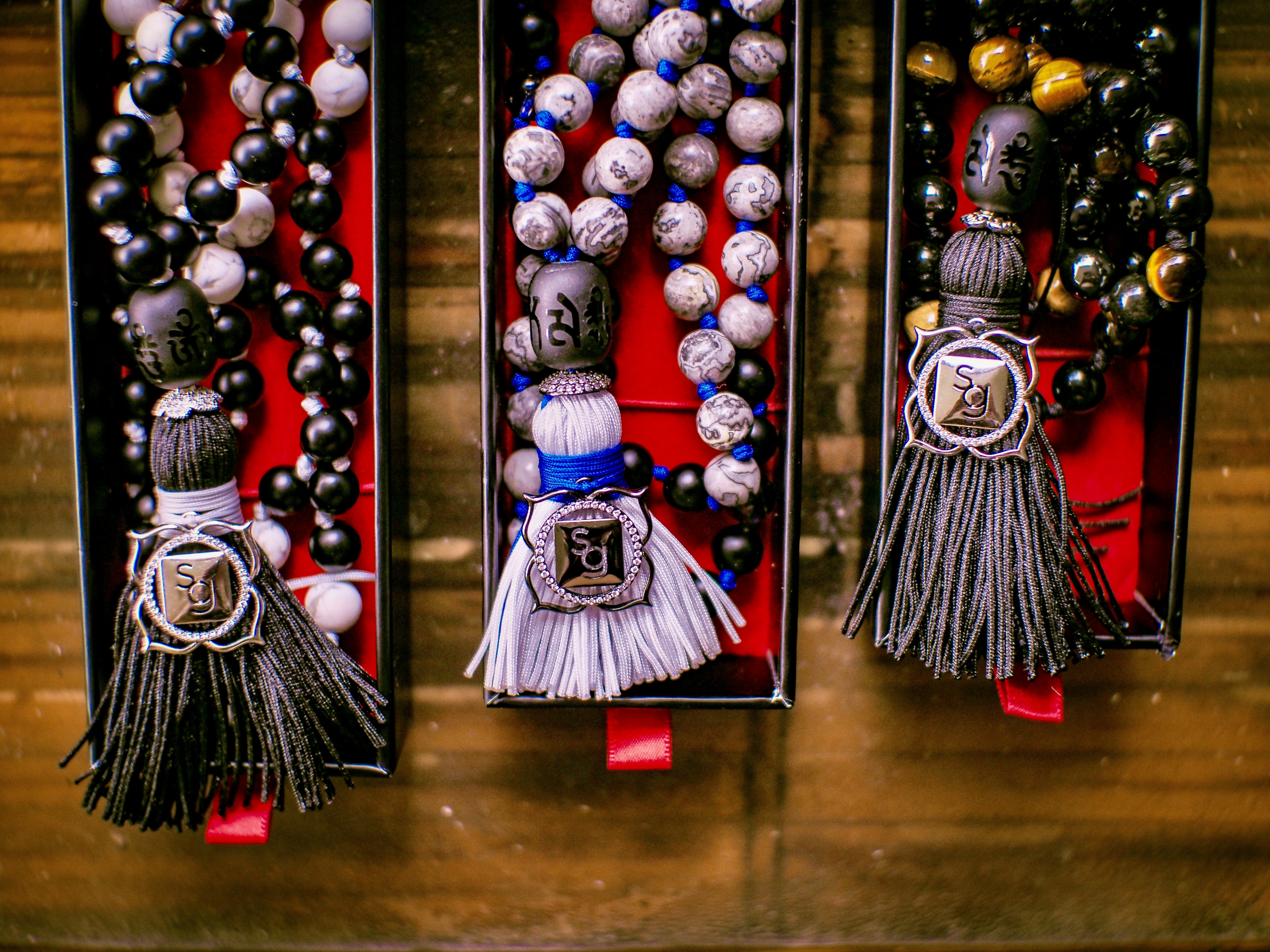 Staying Grounded Mala Collection — top view